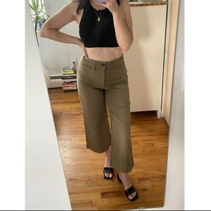 Madewell wide leg cropped pants